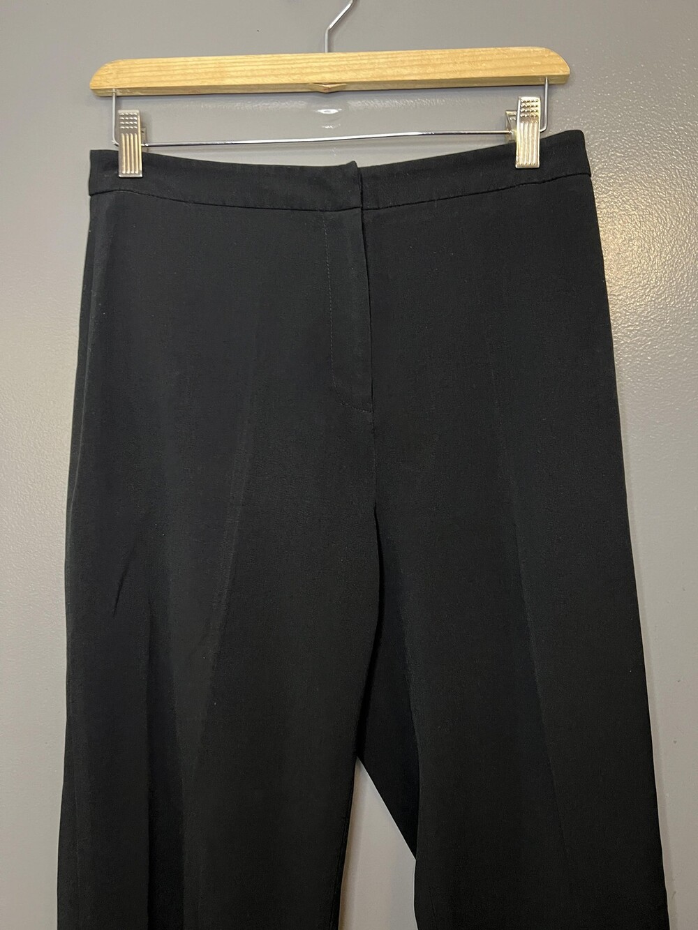 Josephine Chaus Pants Womens 10 Petite Black Dress Straight Leg Stretch Work